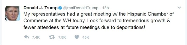 Trump Tweet Hispanic Chamber