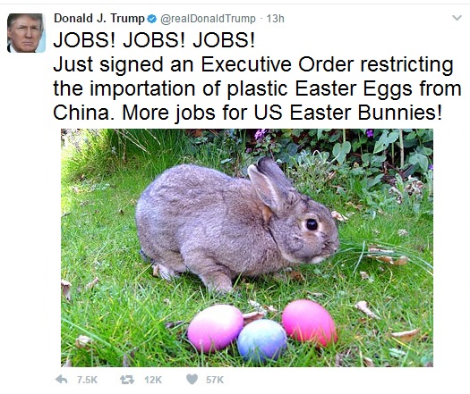 Trump Tweet Easter