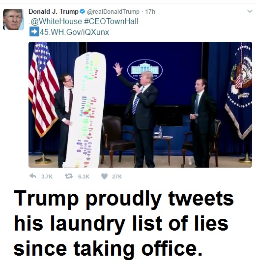 Trump Tweet List Lies