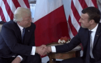 Macron handshake