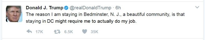 Trump Tweet Bedminster