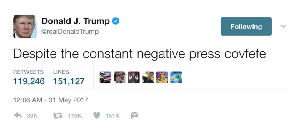 Trump Tweet covfefe