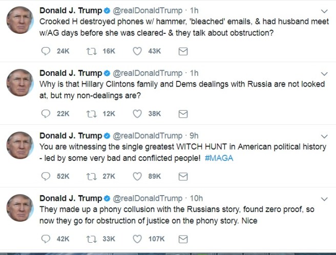Trump Tweet Clinton Russia