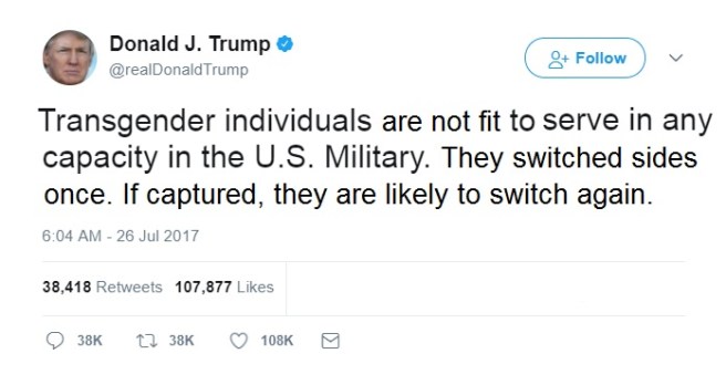 Trump Tweet Transgender