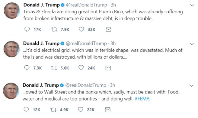 Trump Tweet PR Wall Street
