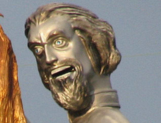 confederate statue head