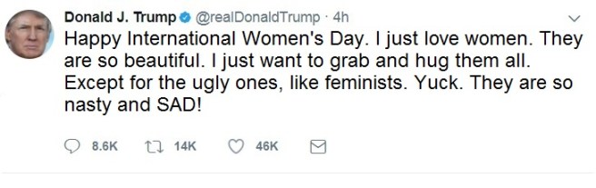 Trump Tweet International Women's Day