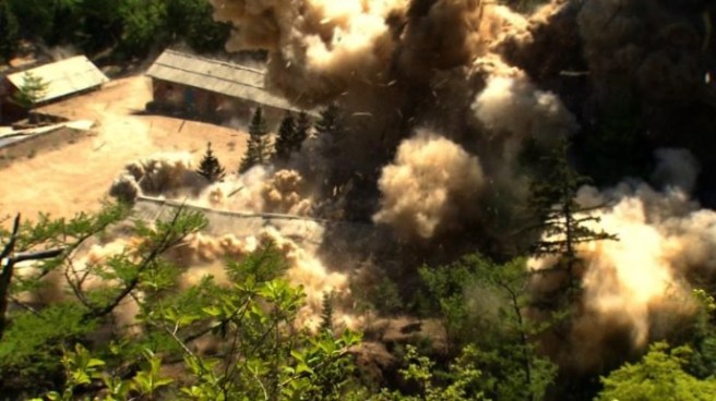 North Korea Tunnels explode