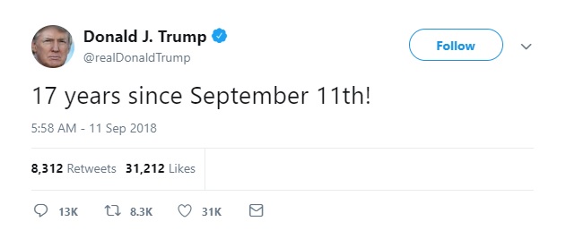 Trump Tweet 9-11
