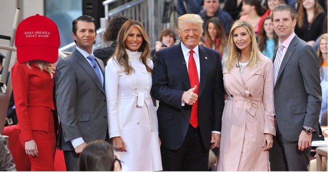 Trump family creepy hat
