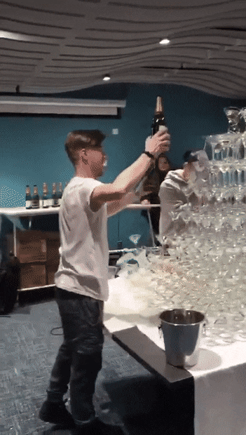 champagne tower