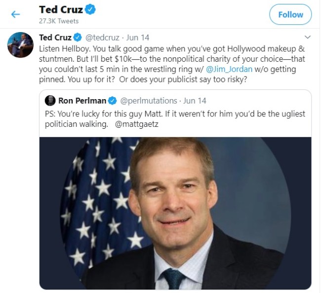 Ted Cruz Wrestling Tweet