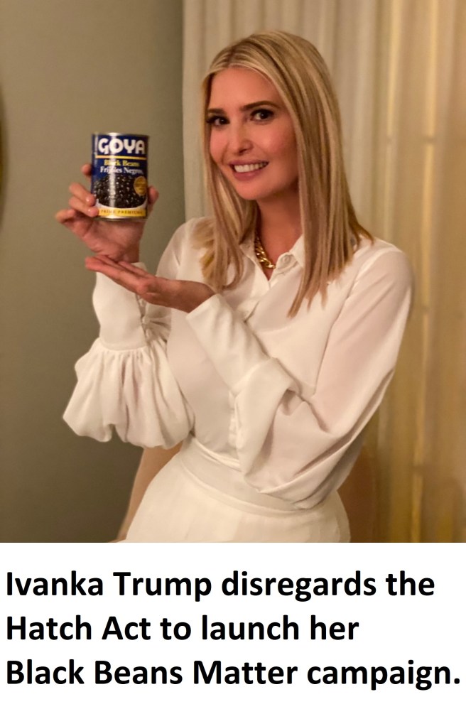 Ivanka Black Beans Matter Text